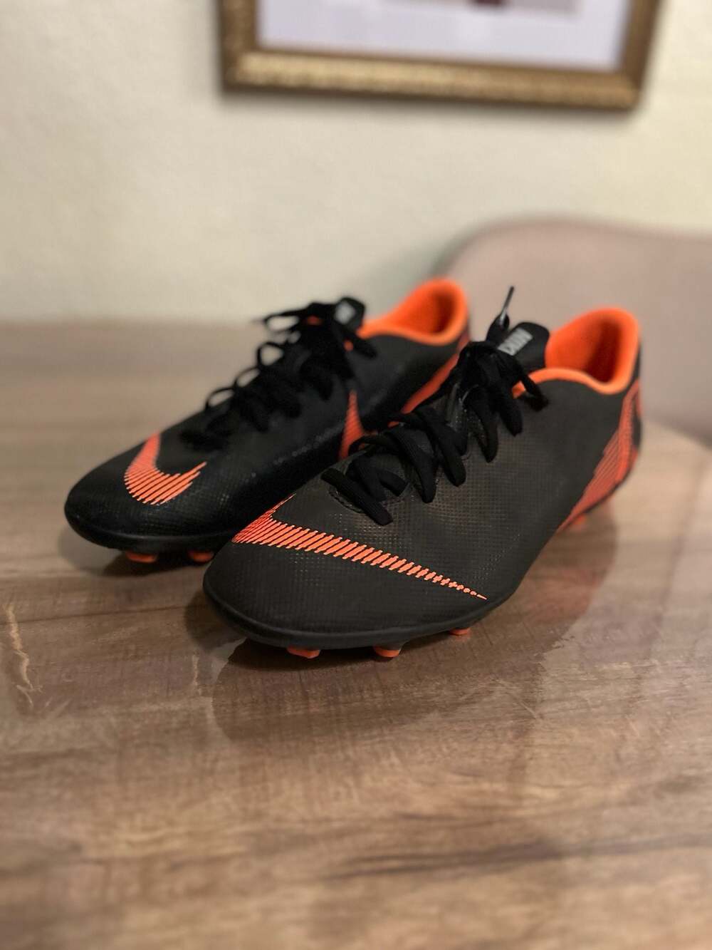 Nike Mercurial Vapor 12 Club FG/MG Soccer Cleats - Black/Total Orange l